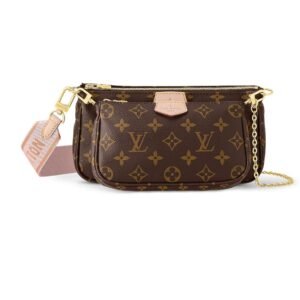 LOUIS VUITTON MULTICOLOR MINI POCHETTE ACCESSOIRES ROSE CLAIR