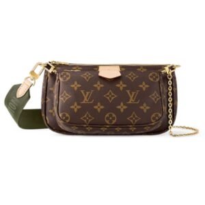 LOUIS VUITTON MULTICOLOR MINI POCHETTE ACCESSOIRES KHAKI