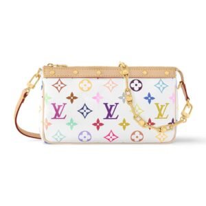 LOUIS VUITTON X TAKASHI MURAKAMI POCHETTE ACCESSOIRES WHITE MULTICOLORED