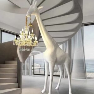 UNIQUE GIRAFFE SCULPTURE NOVELTY FLOOR LAMP
