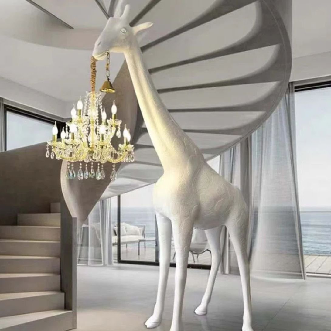 UNIQUE GIRAFFE SCULPTURE NOVELTY FLOOR LAMP