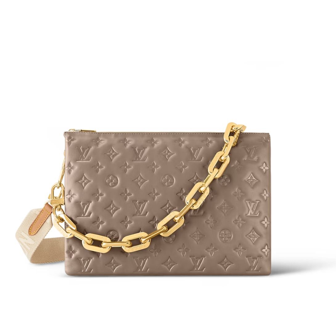 LOUIS VUITTON COUSSIN HOBO MM TAUPE