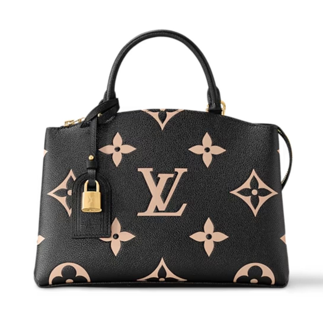 LOUIS VUITTON MADELEINE MM BICOLORE TOURTERELLE BLACK MONOGRAM EMPREINTE