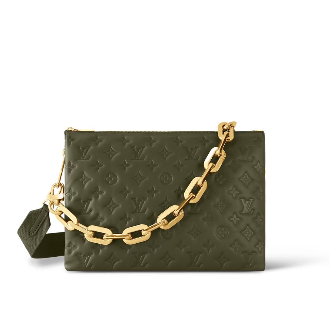 LOUIS VUITTON COUSSIN HOBO MM KHAKI