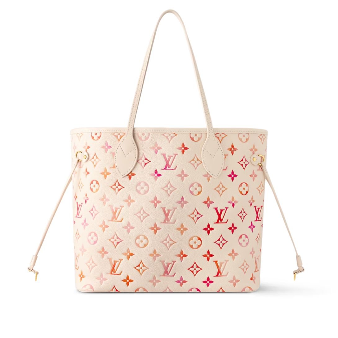 LOUIS VUITTON NEVERFULL MM PINK QUARTZ MONOGRAM EMPREINTE