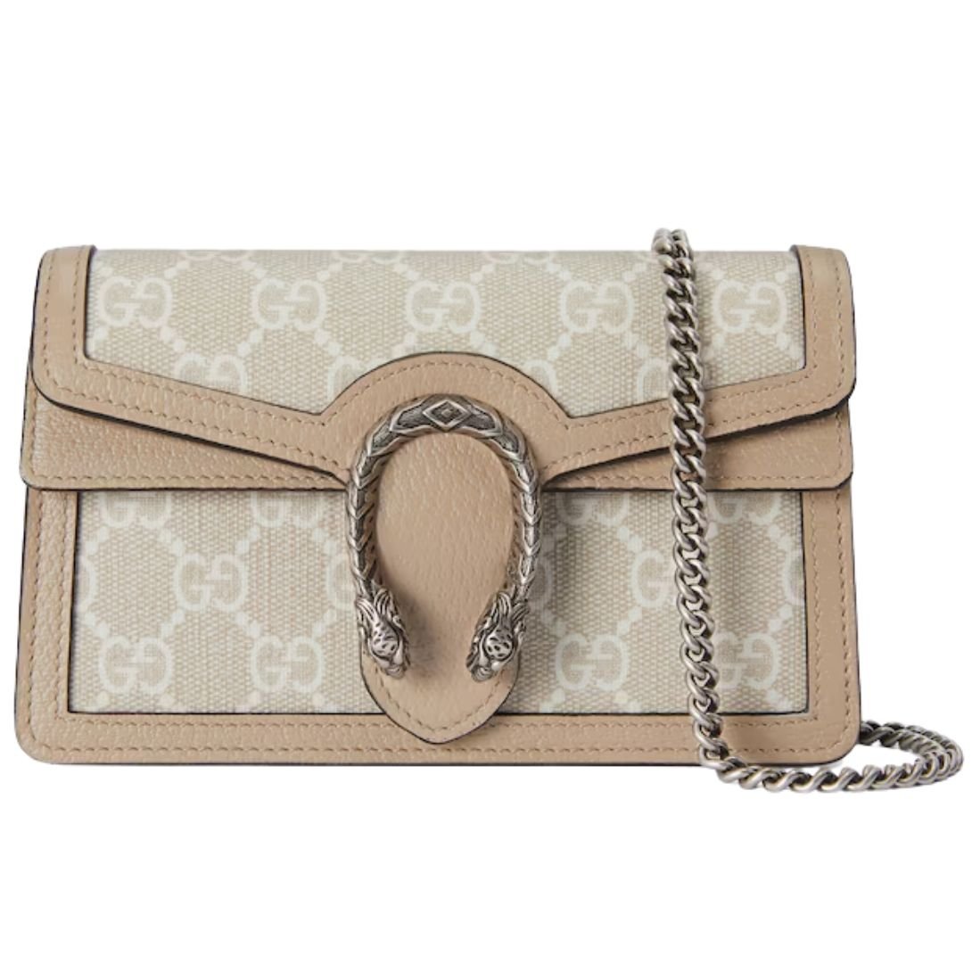 GUCCI DIONYSUS MINI BAG BLACK AND BEIGE