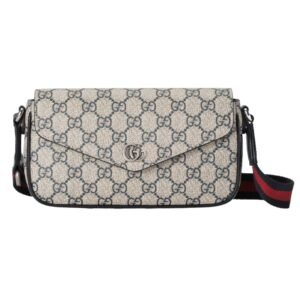 GUCCI OPHIDIA POCHETTE BEIGE AND BLUE