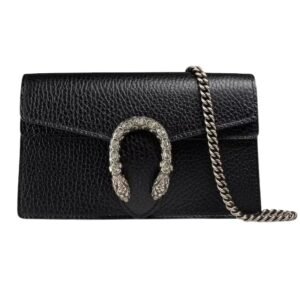 GUCCI SUPER MINI DIONYSUS SHOULDER BAG BLACK
