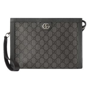 GUCCI OPHIDIA SMALL POUCH GREY AND BLACK