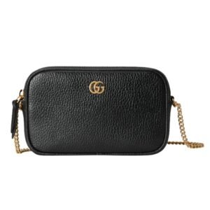 GUCCI GG MARMONT SUPER MINI SHOULDER BAG BLACK