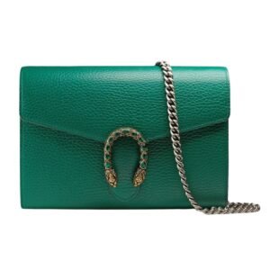 GUCCI DIONYSUS WALLET ON CHAIN WOMEN EMERALD GREEN