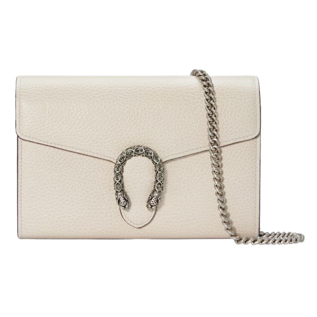 GUCCI DIONYSUS WALLET ON CHAIN WOMEN WHITE