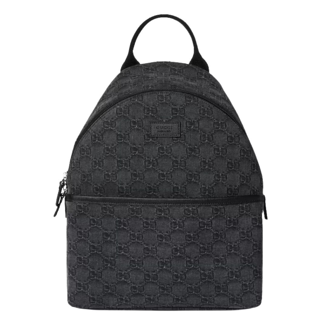 GUCCI KIDS GG SUPREME BAG BLACK DENIM