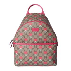 GUCCI KIDS GG SUPREME BAG BEIGE AND EBONY