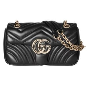GUCCI GG MARMONT SMALL SHOULDER BAG BLACK