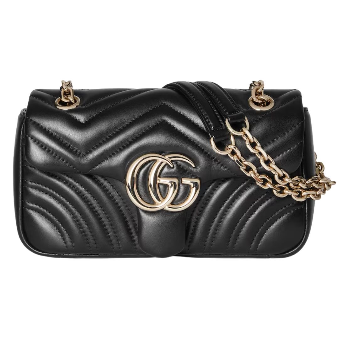 GUCCI GG MARMONT SMALL SHOULDER BAG BLACK