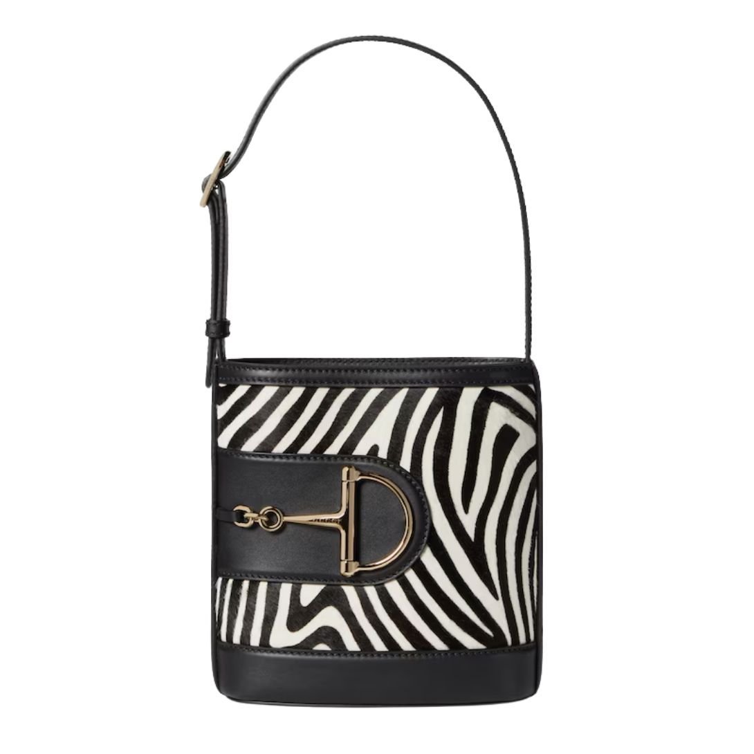 GUCCI 73 MINI BUCKET BAG BLACK AND WHITE