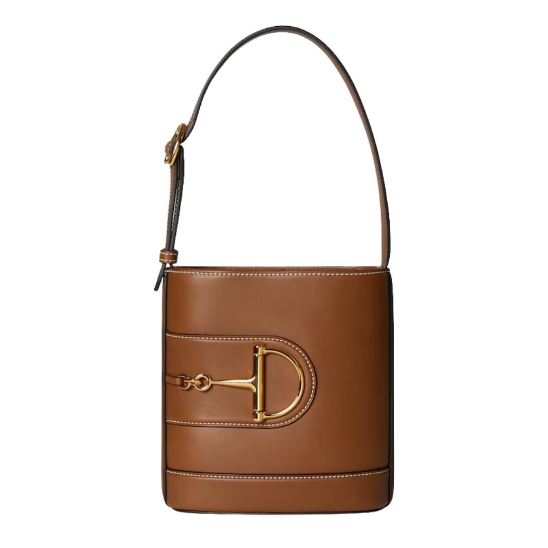 GUCCI 73 MINI BUCKET BAG BROWN LEATHER