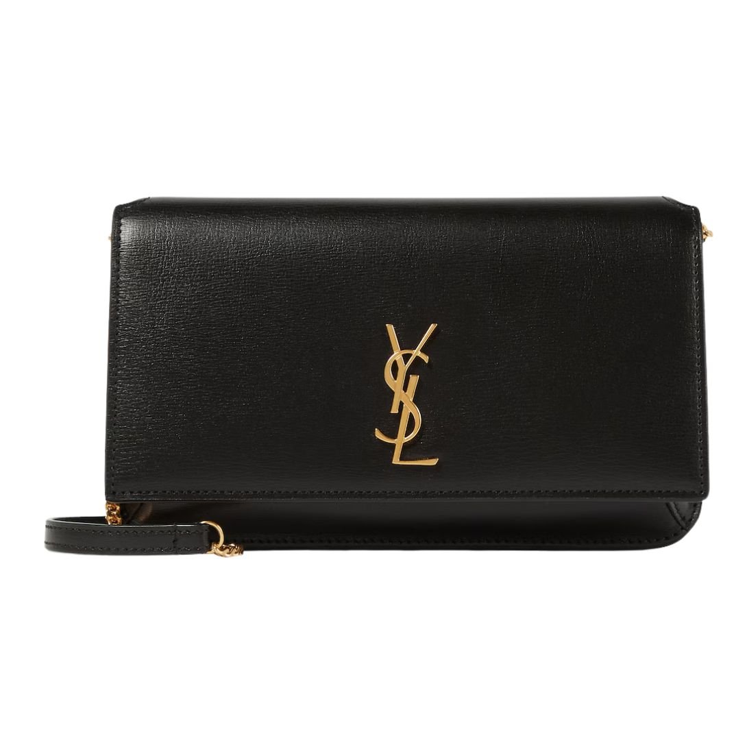 WOMEN SAINT LAURENT CASSANDRE LEATHER PHONE POUCH