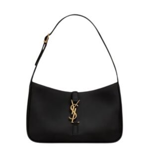 SAINT LAURENT WOMEN’S LE 5 À 7 LEATHER HOBO NOIR