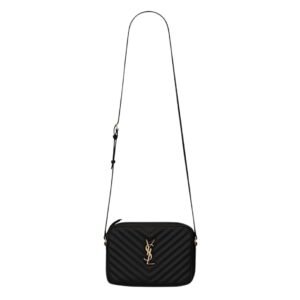 SAINT LAURENT WOMEN’S LOU CAMERA BAG IN QUILTED LEATHER BLACK