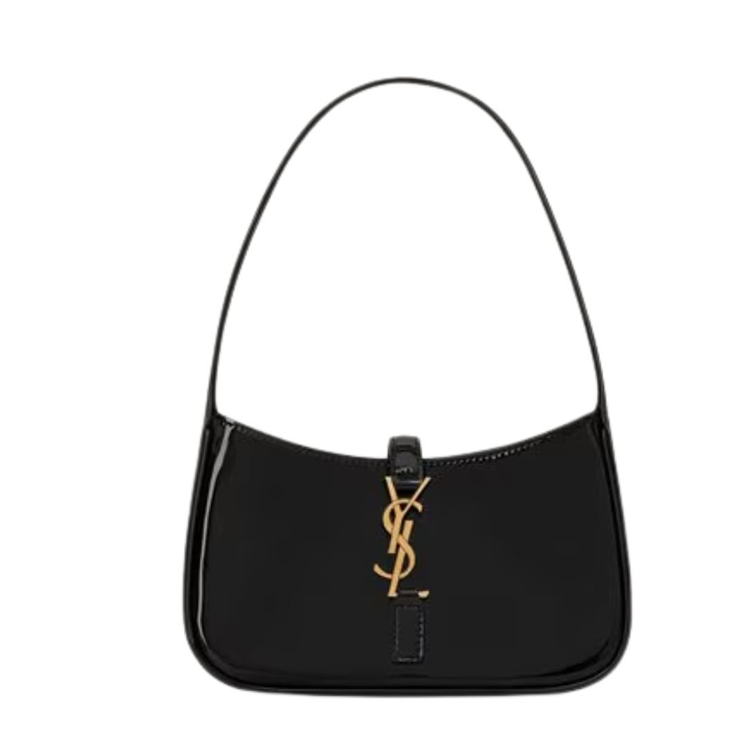 WOMEN SAINT LAURENT MINI LE 5 À 7 IN PATENT LEATHER BLACK