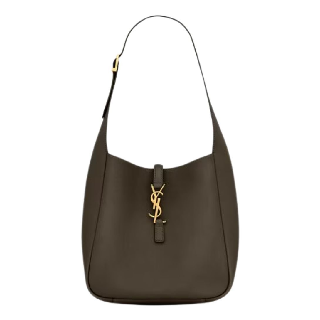 WOMEN SAINT LAURENT LE 5 À 7 SUPPLE SMALL IN GRAINED LEATHER LIGHT MUSK