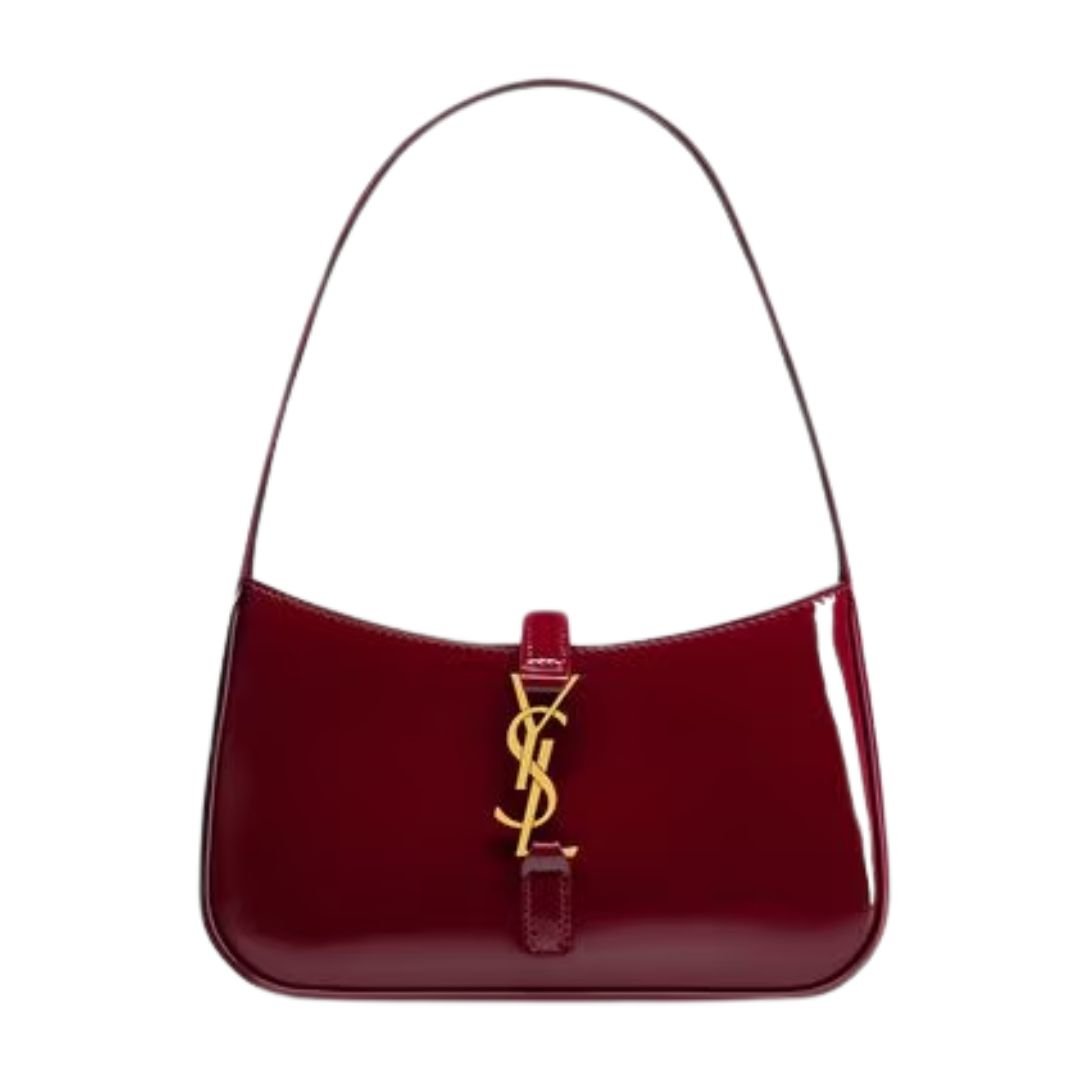 WOMEN SAINT LAURENT MINI LE 5 À 7 IN PATENT LEATHER GRENADE