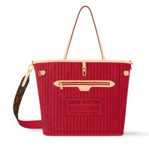 LOUIS VUITTON NEVERFULL BANDOULIÈRE INSIDE OUT MM MONOGRAM ROSE PONDICHERY