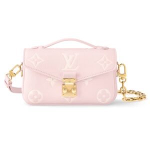 LOUIS VUITTON POCHETTE MÉTIS EAST WEST PINK / QUARTZ MONOGRAM EMPREINTE