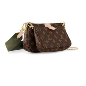 LOUIS VUITTON MULTICOLOR MINI POCHETTE ACCESSOIRES KHAKI