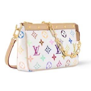 LOUIS VUITTON X TAKASHI MURAKAMI POCHETTE ACCESSOIRES WHITE MULTICOLORED