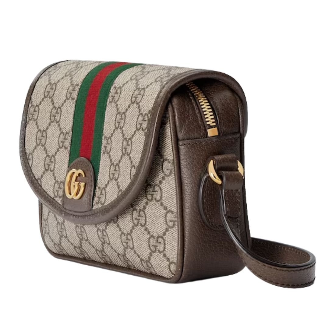 GUCCI OPHIDIA MINI GG CANVAS SHOULDER BAG WOMEN