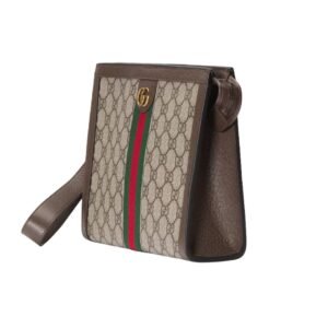 GUCCI OPHIDIA SMALL POUCH BEIGE AND EBONY