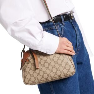 GUCCI GG CANVAS SMALL SHOULDER BAG