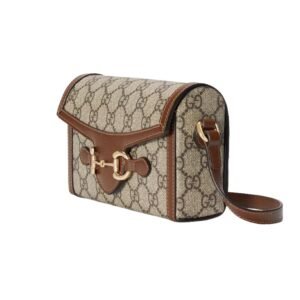 GUCCI HORSEBIT 1955 MINI BAG BLACK AND BROWN