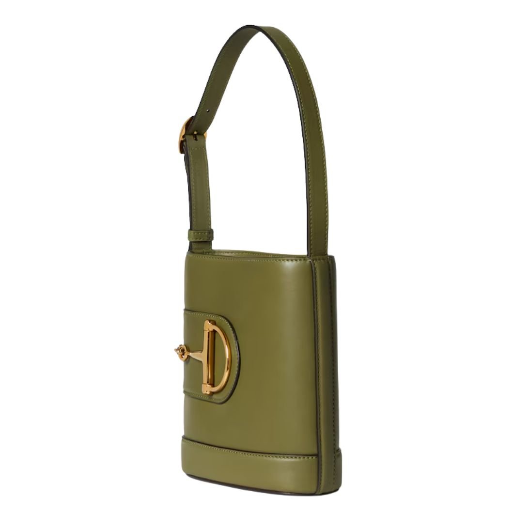 GUCCI 73 MINI BUCKET BAG GREEN LEATHER