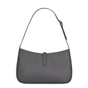 SAINT LAURENT WOMEN’S LE 5 À 7 LEATHER HOBO STORM