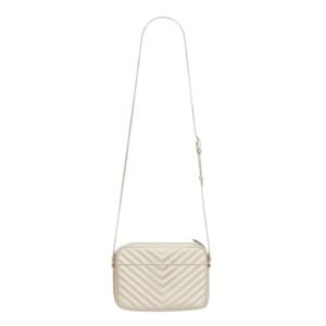 SAINT LAURENT WOMEN’S LOU CAMERA BAG IN QUILTED LEATHER CREMA SOFT