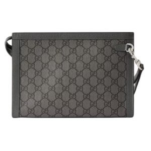 GUCCI OPHIDIA SMALL POUCH GREY AND BLACK