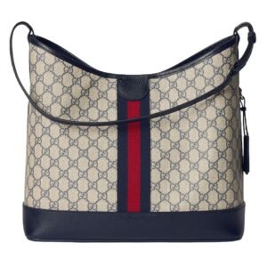 GUCCI OPHIDIA LARGE SHOULDER BAG BEIGE AND BLUE