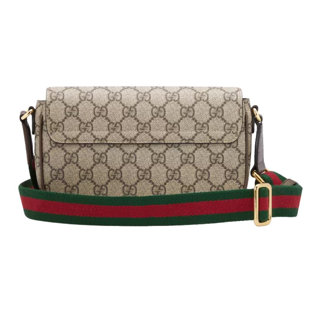 GUCCI OPHIDIA POCHETTE BEIGE AND EBONY