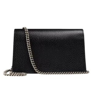 GUCCI DIONYSUS SUPER MINI BAG BLACK LEATHER