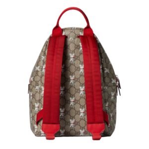 GUCCI KIDS GG SUPREME BAG BEIGE AND DARK BROWN