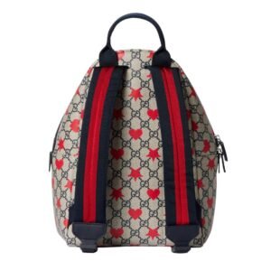 GUCCI KIDS GG SUPREME BAG BEIGE AND BLUE