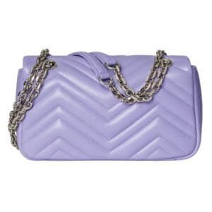 GUCCI GG MARMONT SMALL SHOULDER BAG LILAC LEATHER