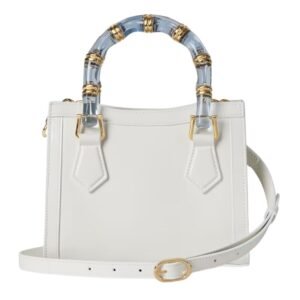 GUCCI DIANA SMALL TOTE BAG WHITE LEATHER