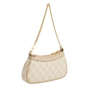 GUCCI OPHIDIA COATED COTTON-BLEND SHOULDER BAG