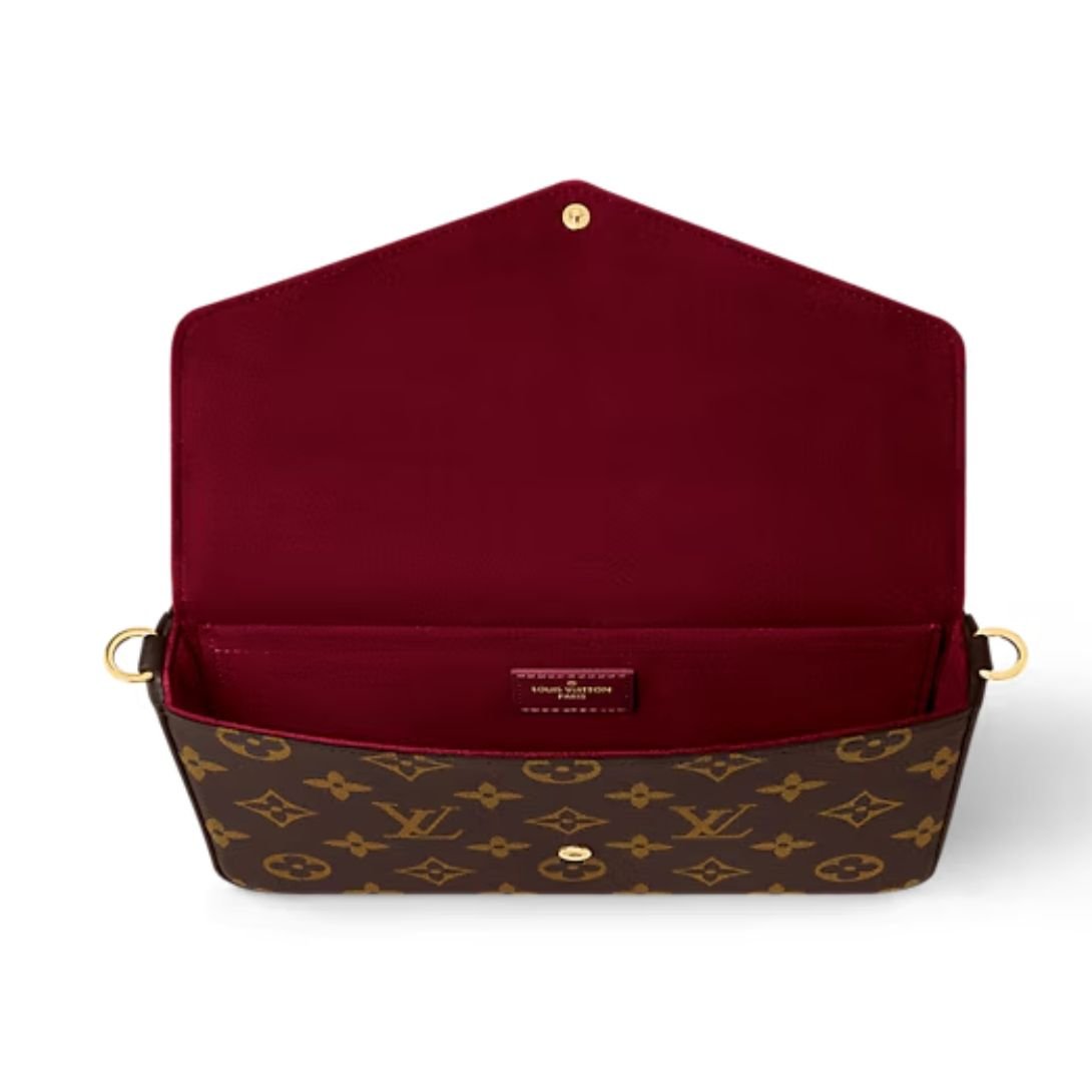 LOUIS VUITTON FÉLICIE POCHETTE MONOGRAM FUCHSIA MONOGRAM