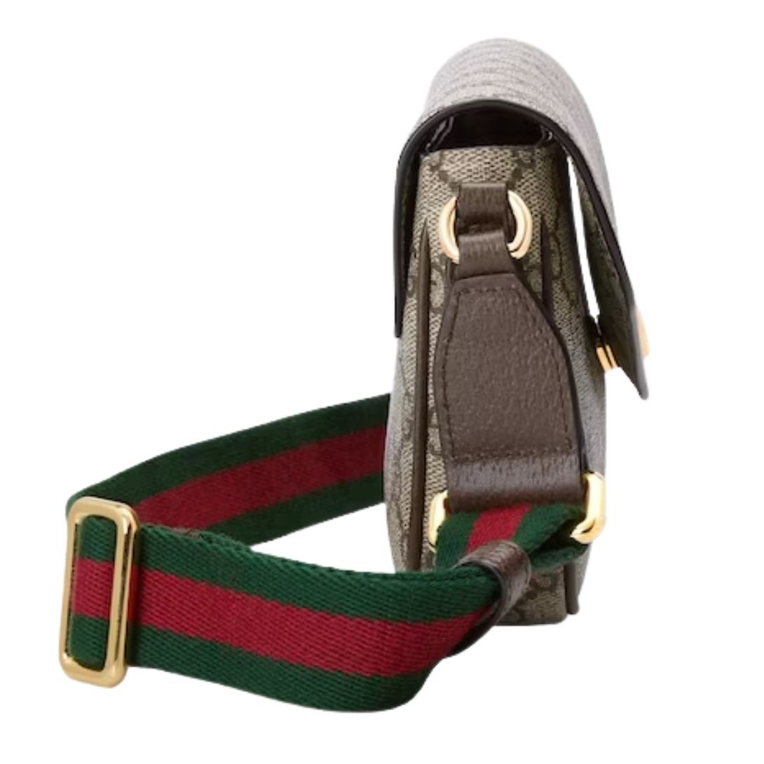 GUCCI OPHIDIA POCHETTE BEIGE AND EBONY